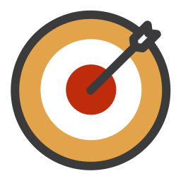 Cartoon bullseye icon